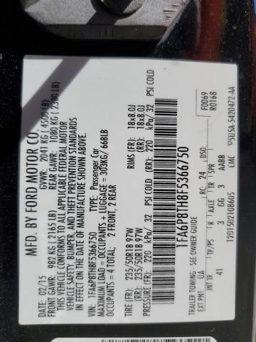 2015 FORD MUSTANG - 1FA6P8TH8F5366750