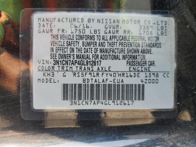2016 NISSAN VERSA S - 3N1CN7AP4GL912617
