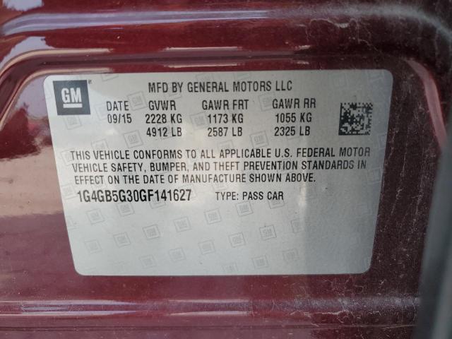 2016 BUICK LACROSSE 1G4GB5G30GF141627