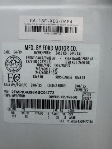 2019 FORD EDGE SE - 2FMPK4G96KBC04772