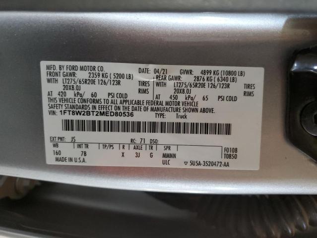 2021 FORD F250 SUPER - 1FT8W2BT2MED80536