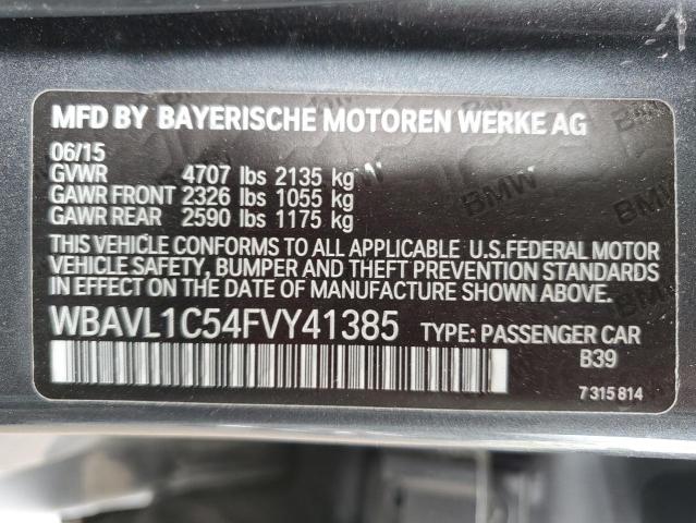 2015 BMW X1 XDRIVE2 WBAVL1C54FVY41385
