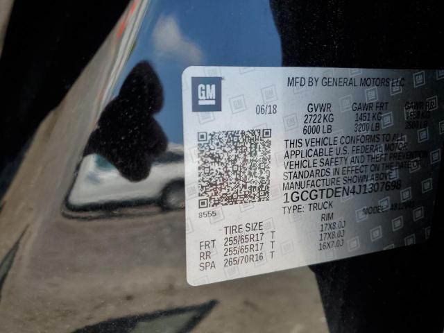2018 CHEVROLET COLORADO Z - 1GCGTDEN4J1307698