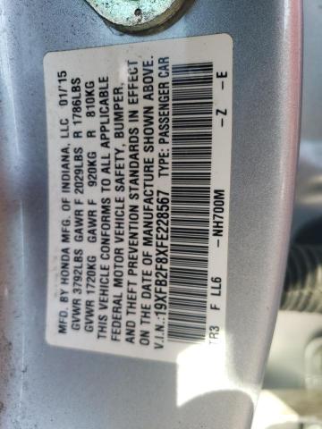2015 HONDA CIVIC EX 19XFB2F8XFE228567