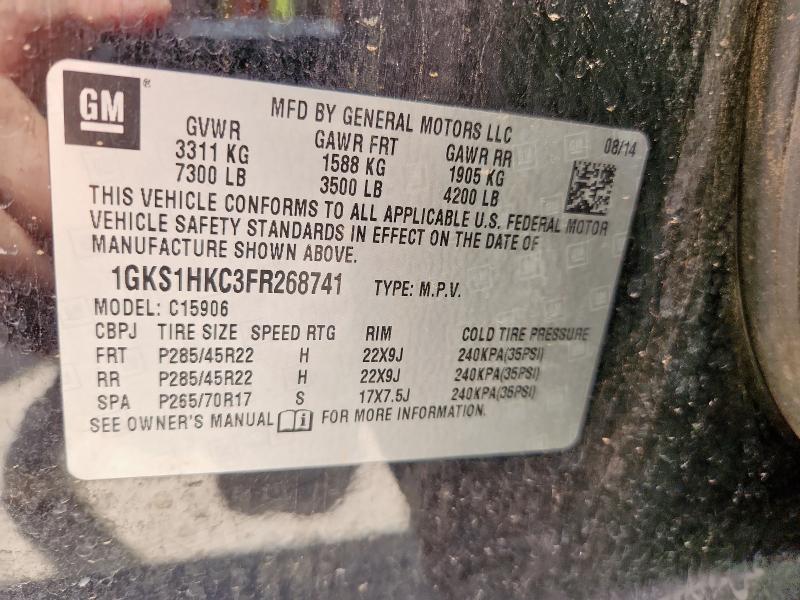 2015 GMC YUKON XL C - 1GKS1HKC3FR268741