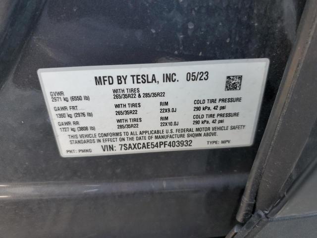 2023 TESLA MODEL X 7SAXCAE54PF403932
