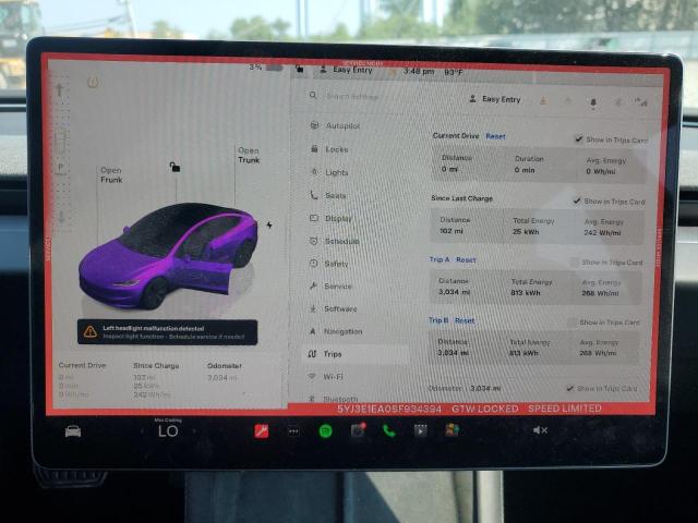 2025 TESLA MODEL 3 5YJ3E1EA0SF934394