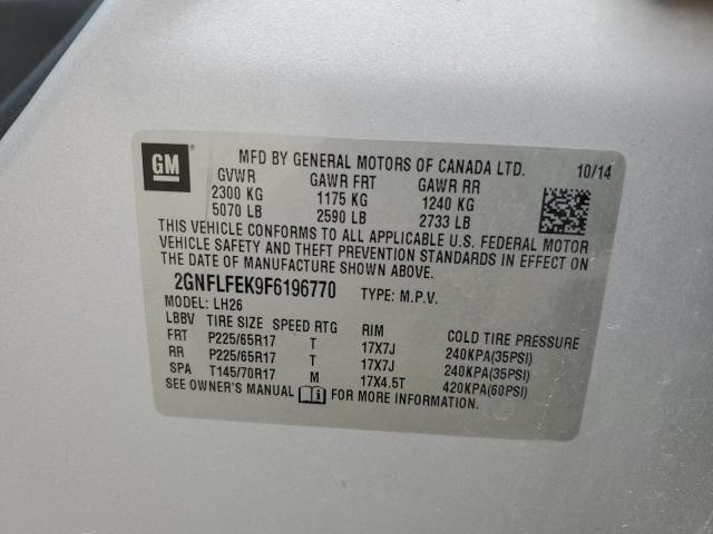 2015 CHEVROLET EQUINOX LT - 2GNFLFEK9F6196770