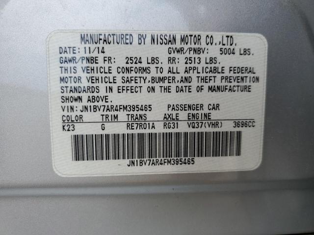 2015 INFINITI Q50 SPORT JN1BV7AR4FM395465