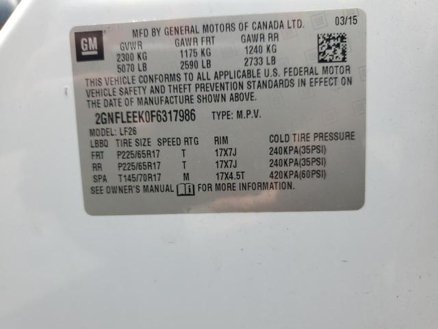 2015 CHEVROLET EQUINOX LS - 2GNFLEEK0F6317986