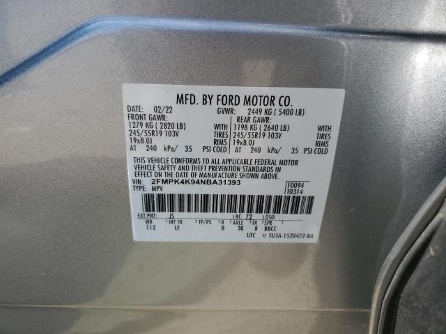 2022 FORD EDGE TITANIUM 2FMPK4K94NBA31393