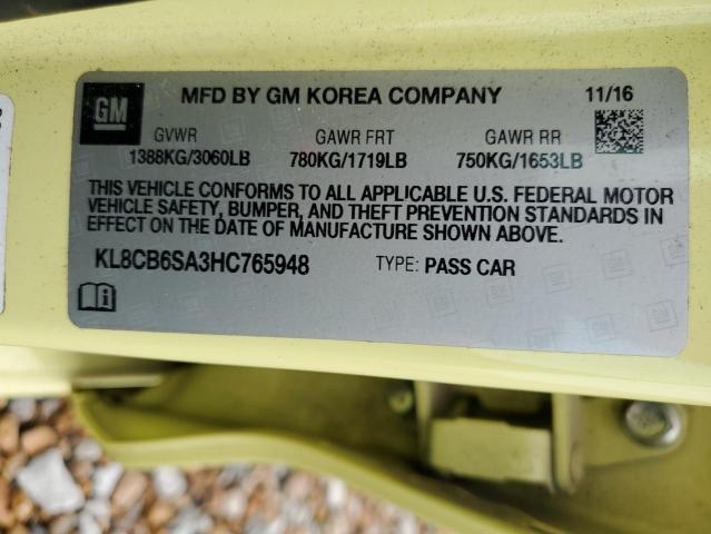 2017 CHEVROLET SPARK LS - KL8CB6SA3HC765948