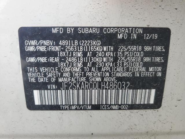 2020 SUBARU FORESTER S JF2SKARC0LH486032