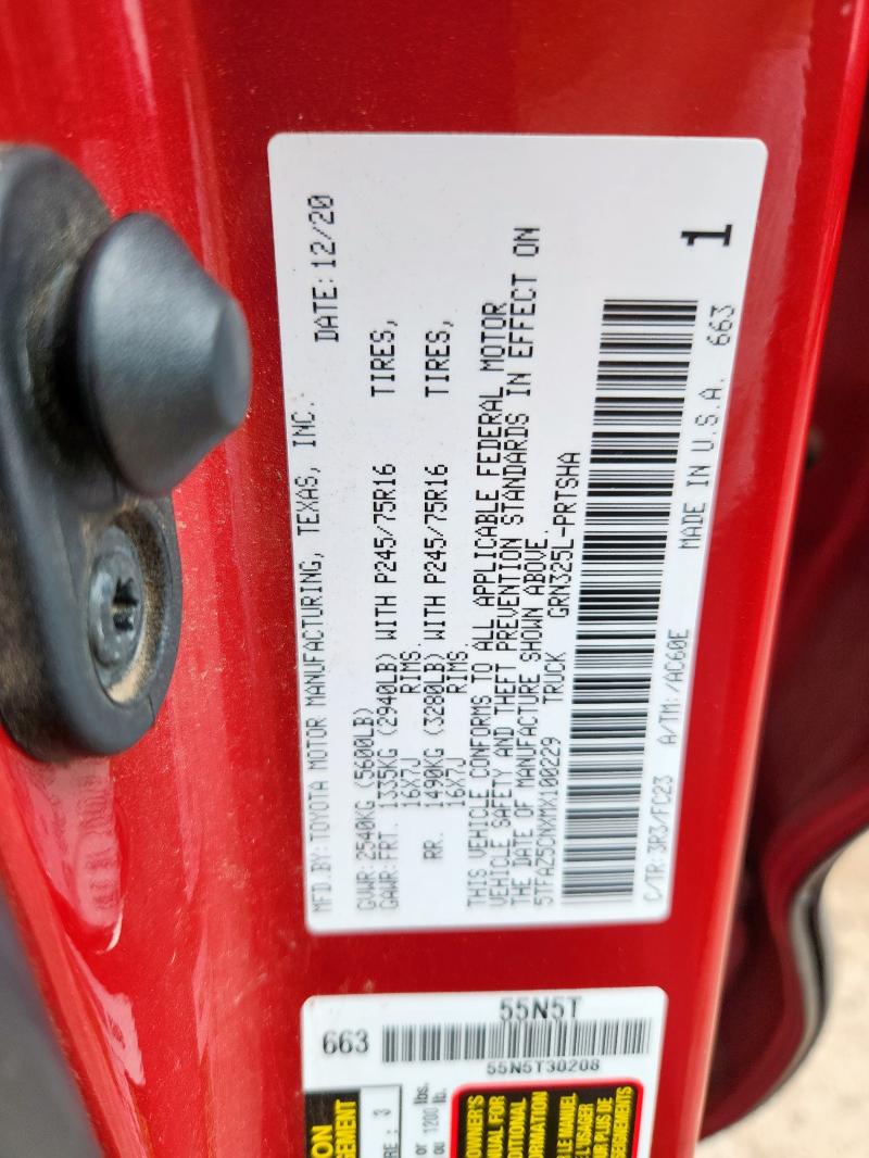 2021 TOYOTA TACOMA DOU 5TFAZ5CNXMX100229