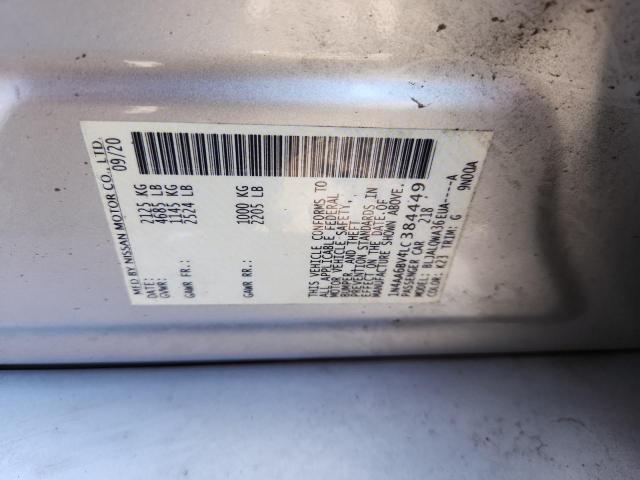 2020 NISSAN MAXIMA S 1N4AA6BV4LC384449
