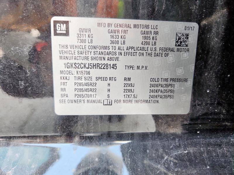 2017 GMC YUKON DENA - 1GKS2CKJ5HR228145