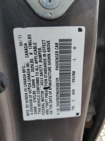 2012 HONDA CIVIC EXL - 2HGFB2F96CH506729