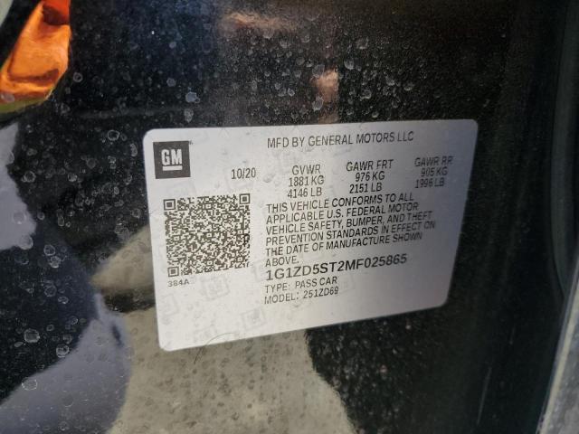2021 CHEVROLET MALIBU LT - 1G1ZD5ST2MF025865