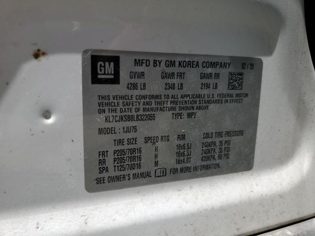 2020 CHEVROLET TRAX LS - KL7CJKSB8LB322055