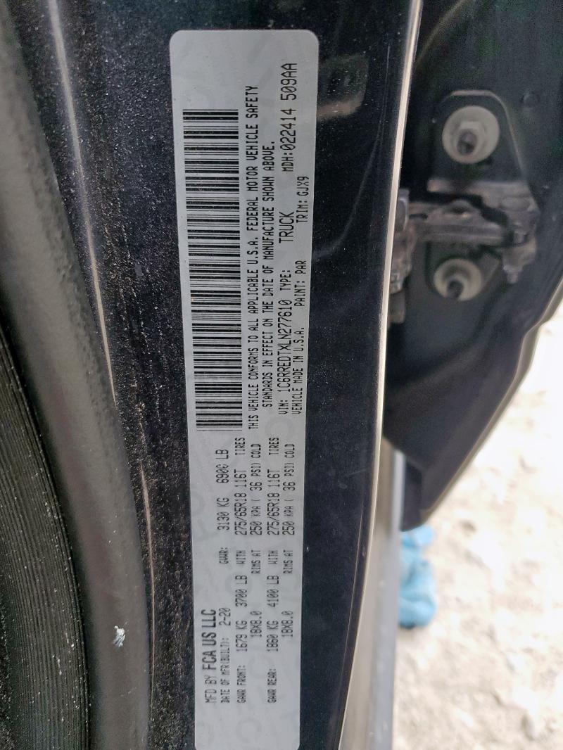 2020 RAM 1500 LARAM 1C6RREDTXLN277610