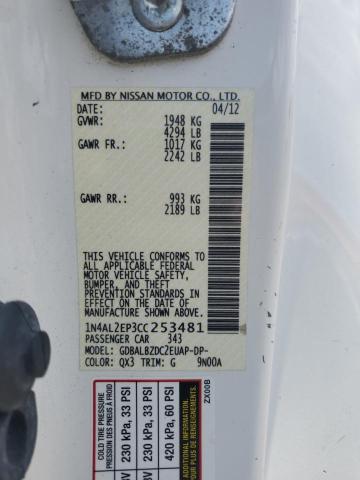 2012 NISSAN ALTIMA S - 1N4AL2EP3CC253481