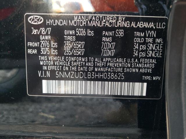 2017 HYUNDAI SANTA FE S - 5NMZUDLB3HH038625