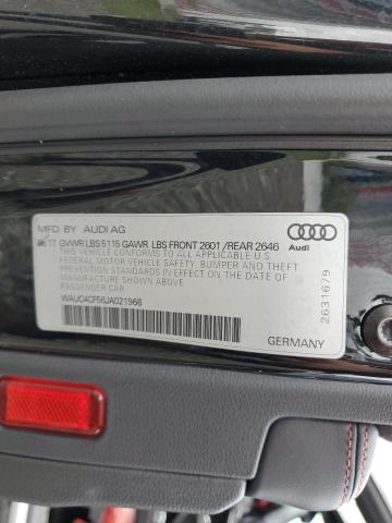 2018 AUDI S5 PRESTIG WAUC4CF56JA021966