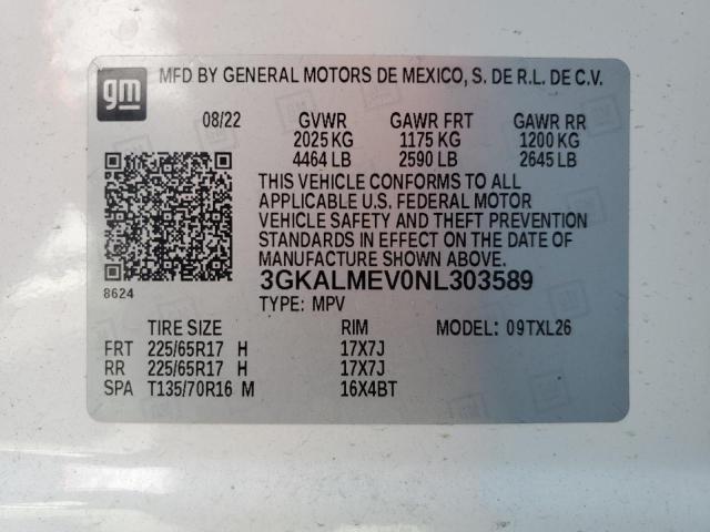 2022 GMC TERRAIN SL - 3GKALMEV0NL303589