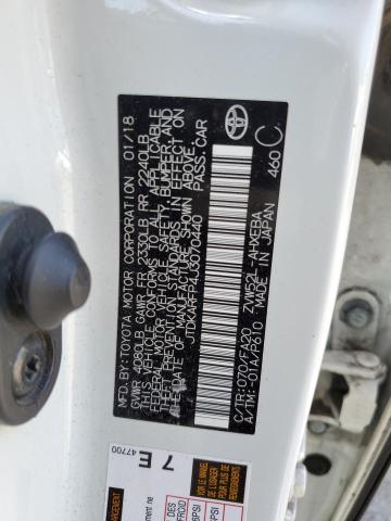 2018 TOYOTA PRIUS PRIM JTDKARFP4J3070440
