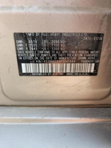 2015 SUBARU LEGACY 2.5 4S3BNAC64F3045689