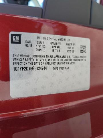 2016 CHEVROLET CORVETTE S 1G1YF2D75G5124744