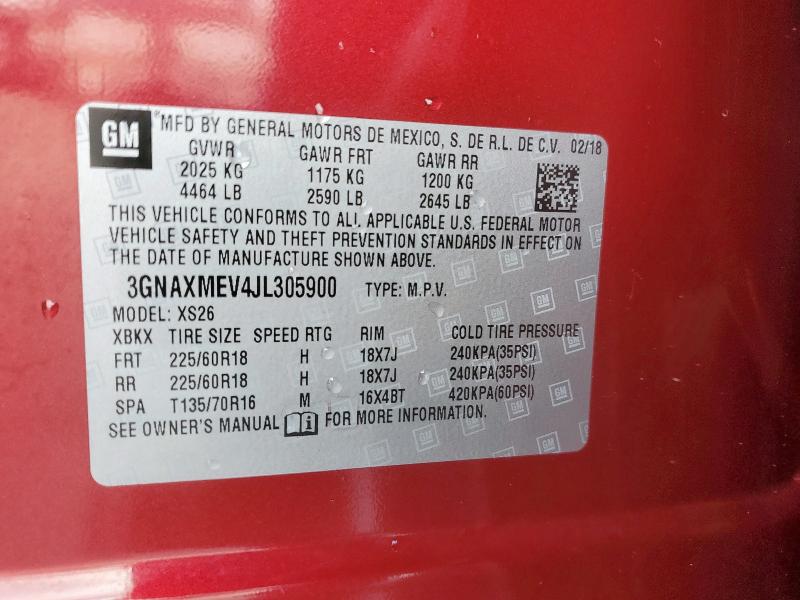 2018 CHEVROLET EQUINOX PR 3GNAXMEV4JL305900