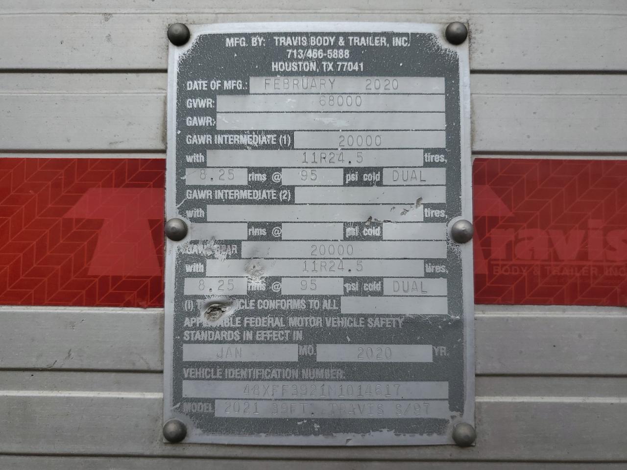 Lot #3221457327 2021 TRAVIS UNKNOWN