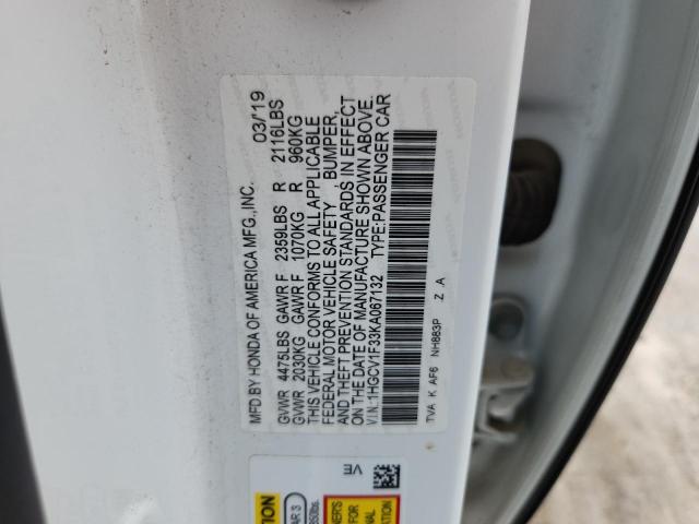 2019 HONDA ACCORD SPO - 1HGCV1F33KA067132