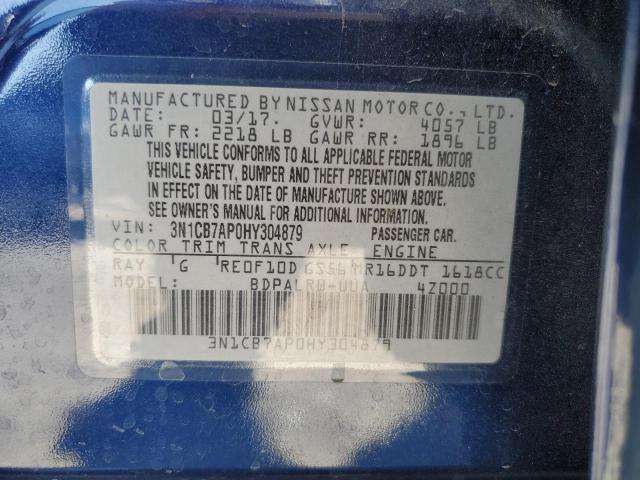 2017 NISSAN SENTRA SR TURBO 3N1CB7AP0HY304879