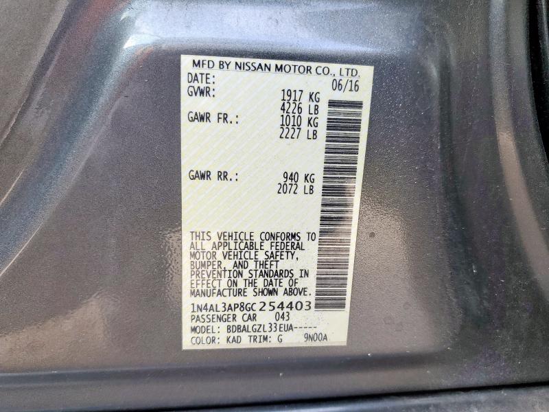 2016 NISSAN ALTIMA 2.5 - 1N4AL3AP8GC254403