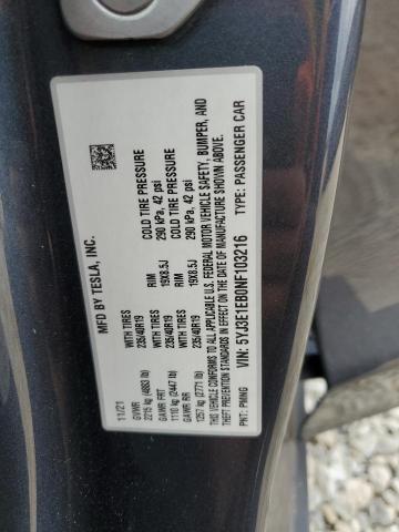2019 TESLA MODEL 3 - 5YJ3E1EB0NF103216