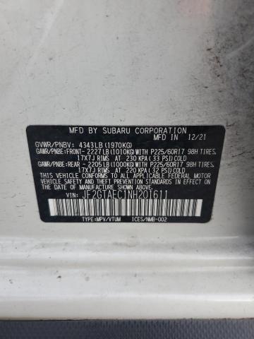 2022 SUBARU CROSSTREK - JF2GTAEC1NH201611