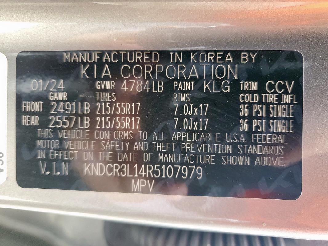 2024 KIA NIRO WIND KNDCR3L14R5107979