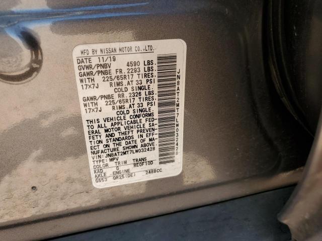 2020 NISSAN ROGUE S JN8AT2MT7LW032428