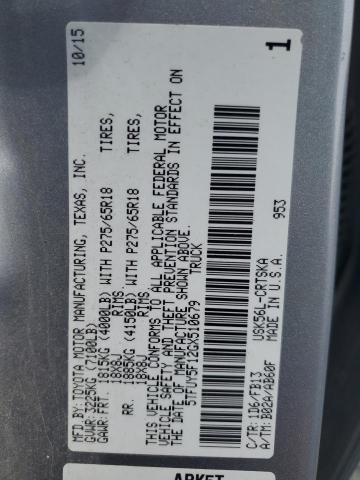 2016 TOYOTA TUNDRA DOU 5TFUY5F12GX510679