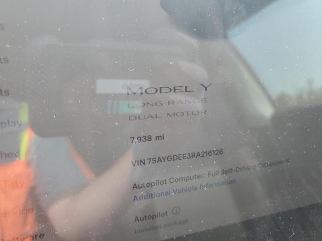 2024 TESLA MODEL Y 7SAYGDEE3RA216126