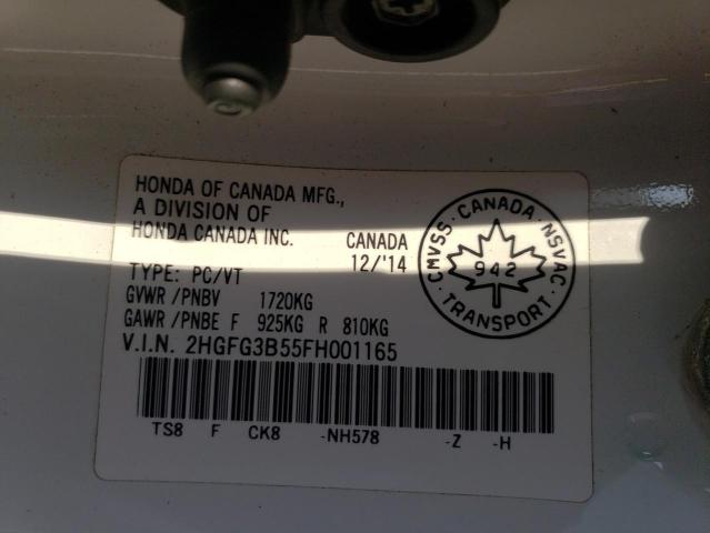 2015 HONDA CIVIC LX 2HGFG3B55FH001165