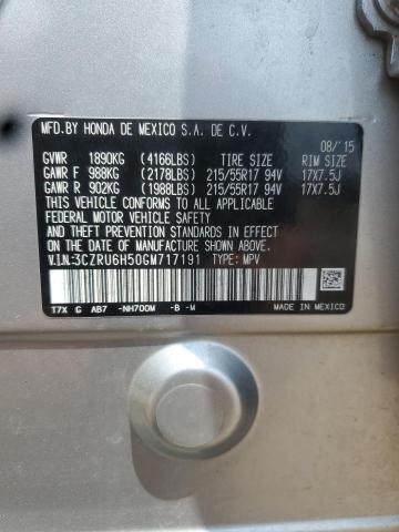 2016 HONDA HR-V EX 3CZRU6H50GM717191