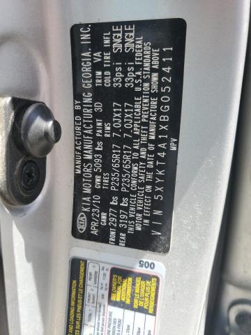 2011 KIA SORENTO BA - 5XYKT4A1XBG052411
