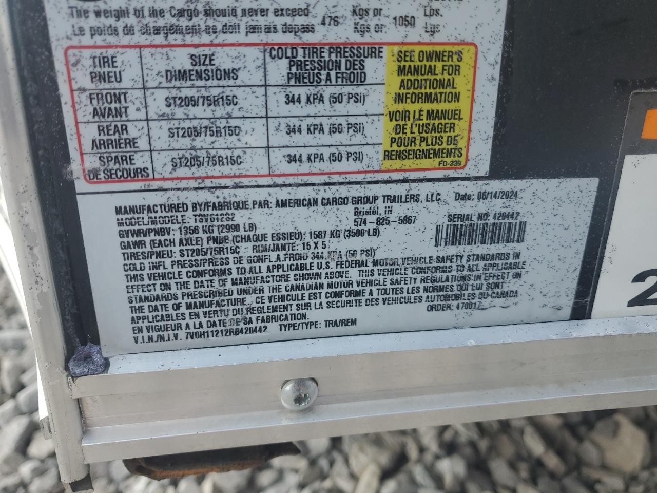 Lot #3196001924 2024 HAULMARK UNKNOWN