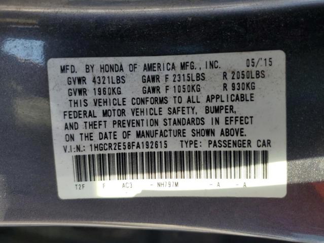 2015 HONDA ACCORD SPO 1HGCR2E58FA192615