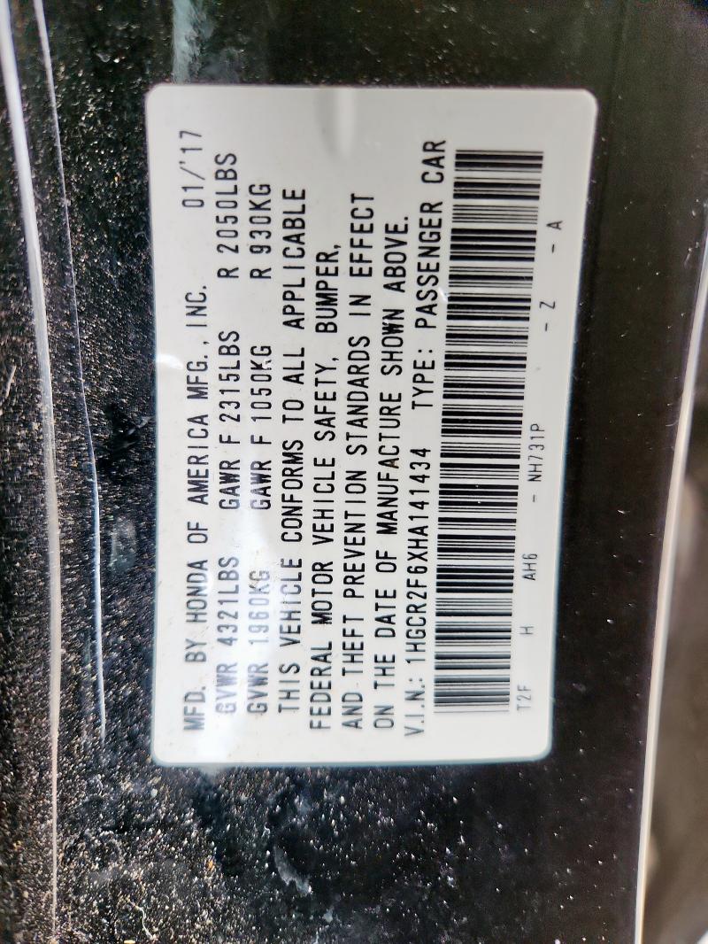 2017 HONDA ACCORD SPO - 1HGCR2F6XHA141434