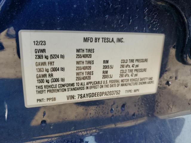 2023 TESLA MODEL Y - 7SAYGDEE0PA203752