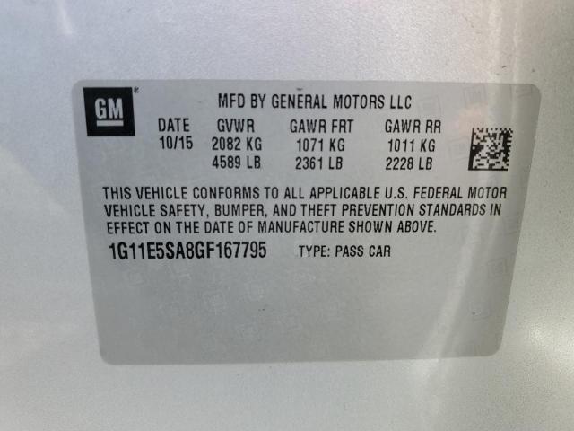 2016 CHEVROLET MALIBU LIM - 1G11E5SA8GF167795